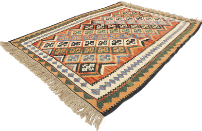 3 x 5 Vintage Persian Shiraz Kilim Rug 77990