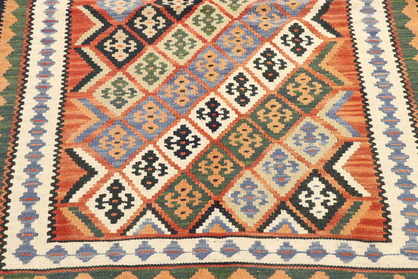 3 x 5 Vintage Persian Shiraz Kilim Rug 77990