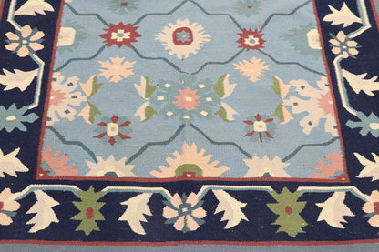 4 x 6 Vintage Romanian Floral Kilim Rug 77991