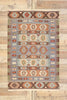 4 x 6 Vintage Persian Shiraz Kilim Rug 77992