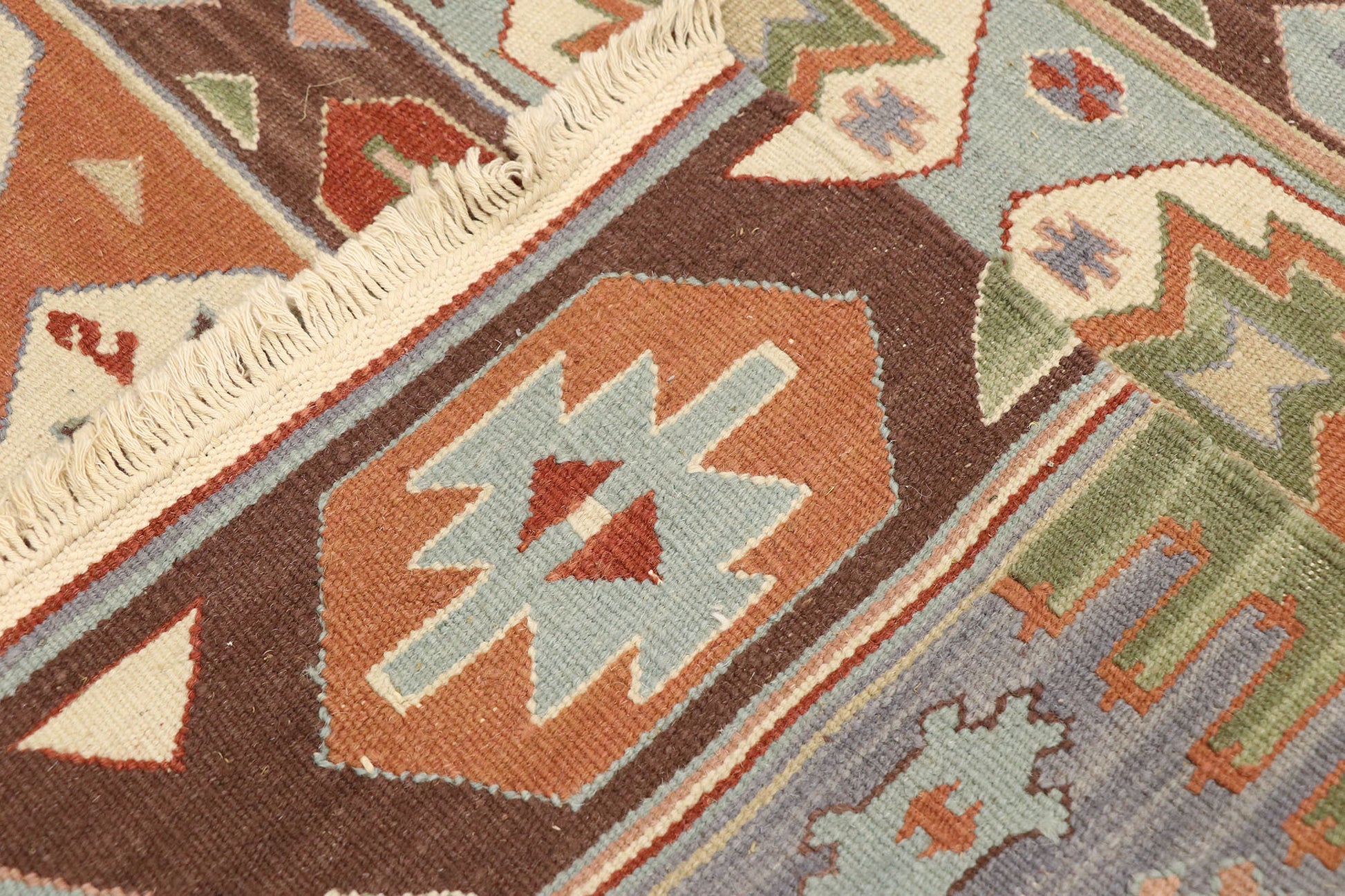 4 x 6 Vintage Persian Shiraz Kilim Rug 77992