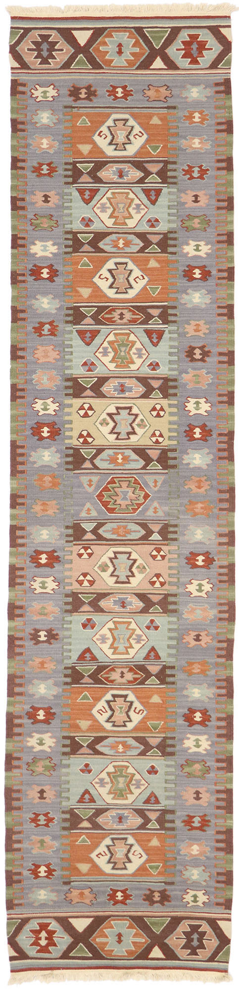 2 x 10 Vintage Persian Shiraz Kilim Rug 77993