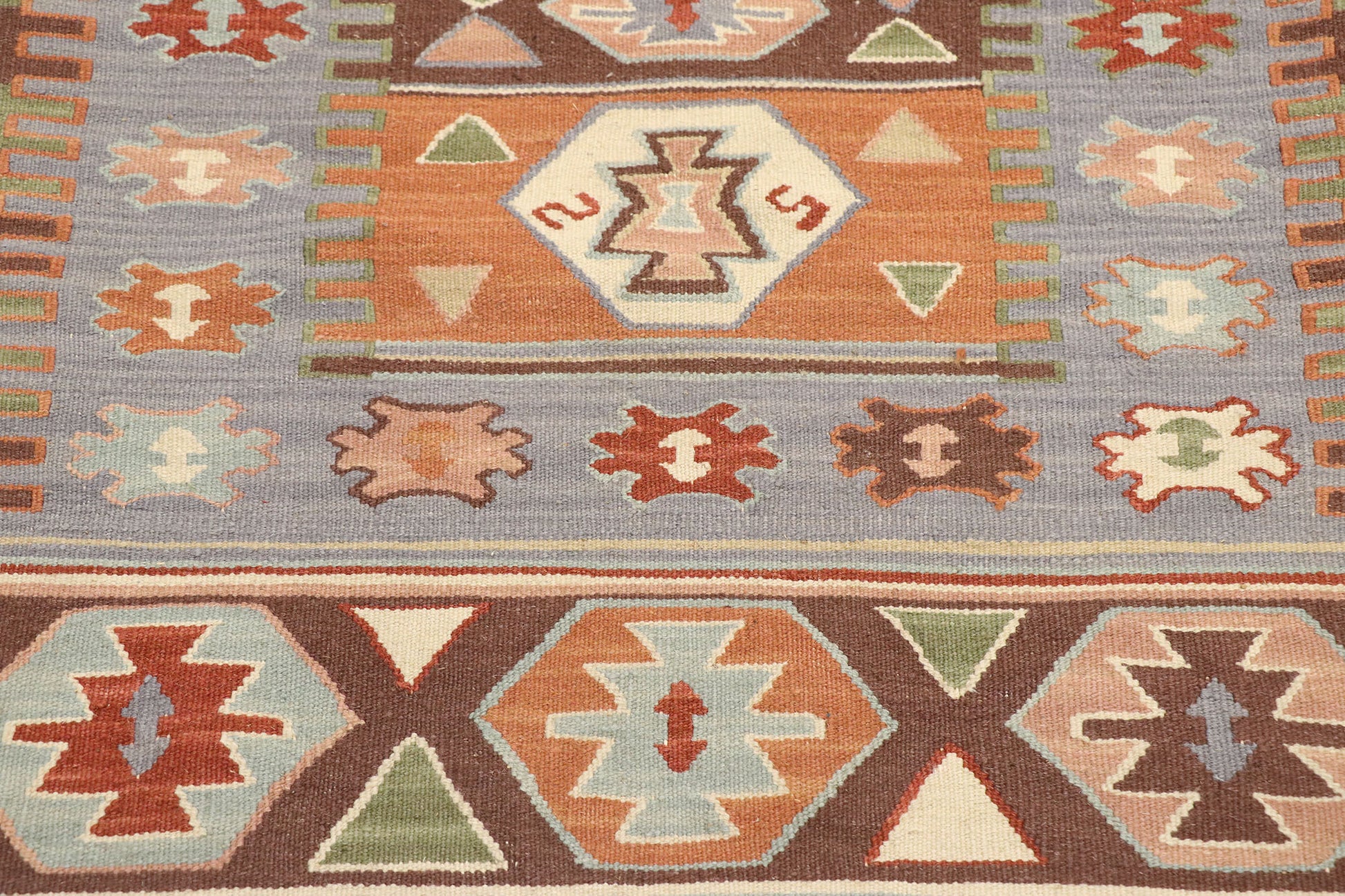 2 x 10 Vintage Persian Shiraz Kilim Rug 77993