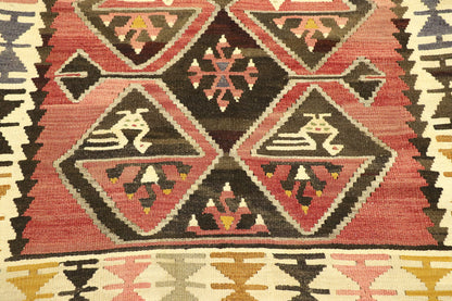 3 x 6 Vintage Persian Shiraz Kilim Rug 77997