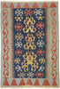 4 x 6 Vintage Persian Shiraz Kilim Rug 77998