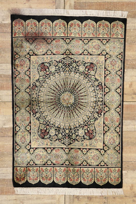 4 x 6 Vintage Pakistani Kerman Rug 78002