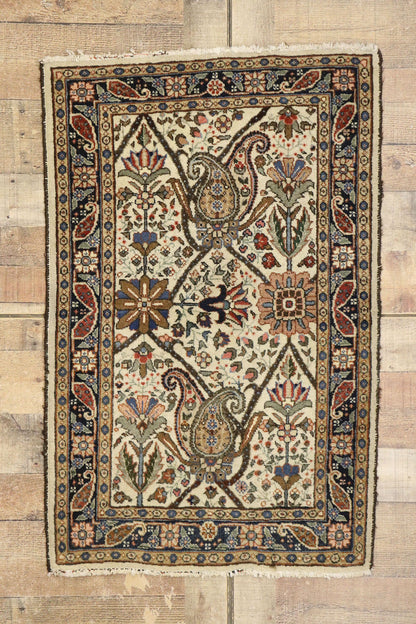 2 x 4 Vintage Persian Tabriz Rug 78004
