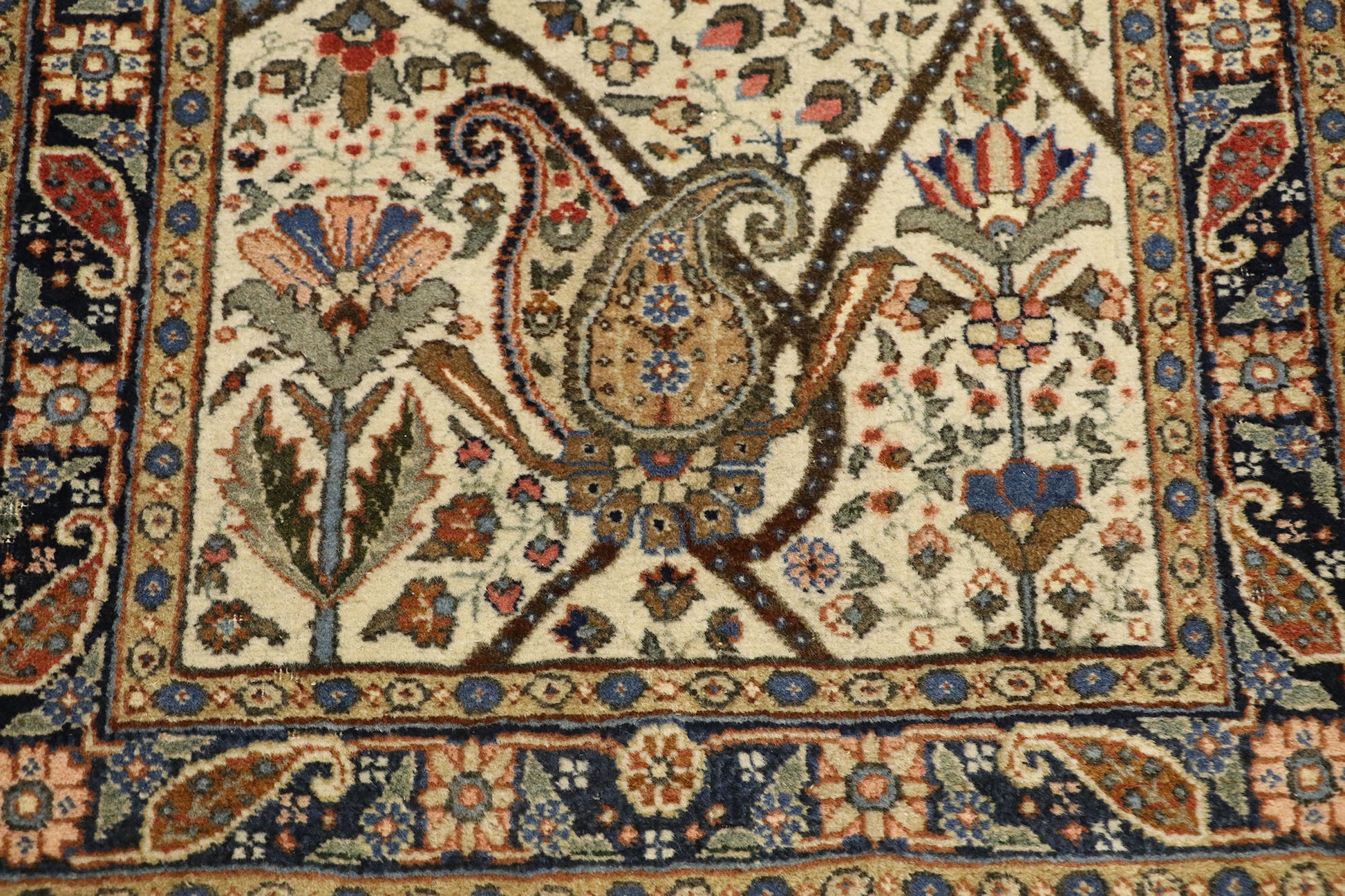 2 x 4 Vintage Persian Tabriz Rug 78004