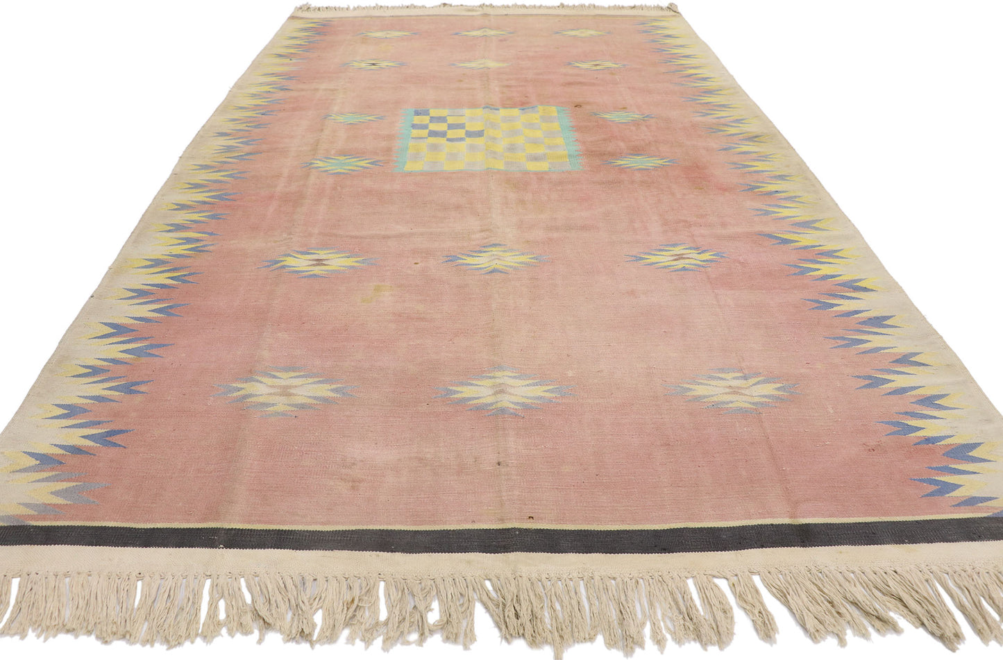 6 x 11 Vintage Afghan Dhurrie Rug 78006
