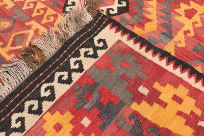 9 x 14 Vintage Afghan Kilim Rug 78008