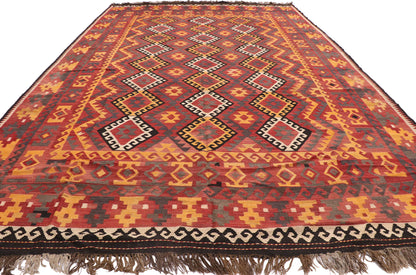 9 x 14 Vintage Afghan Kilim Rug 78008