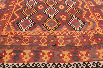 9 x 14 Vintage Afghan Kilim Rug 78008