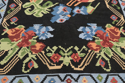 5 x 8 Vintage Turkish Rose Kilim Rug 78009