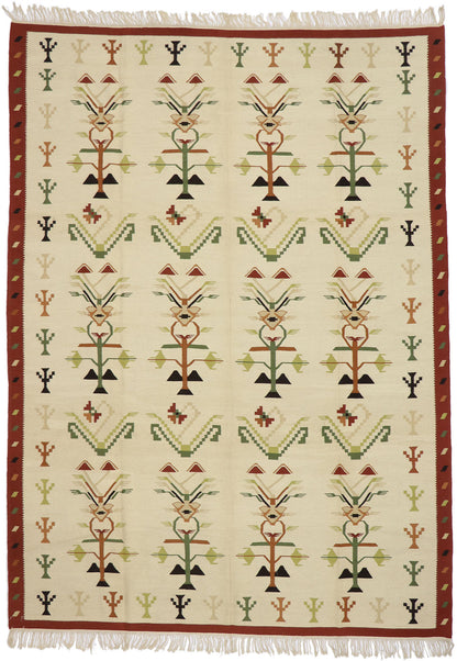 9 x 12 Vintage Oltenian Romanian Kilim Rug 78014