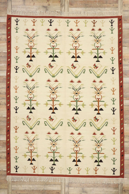 9 x 12 Vintage Oltenian Romanian Kilim Rug 78014