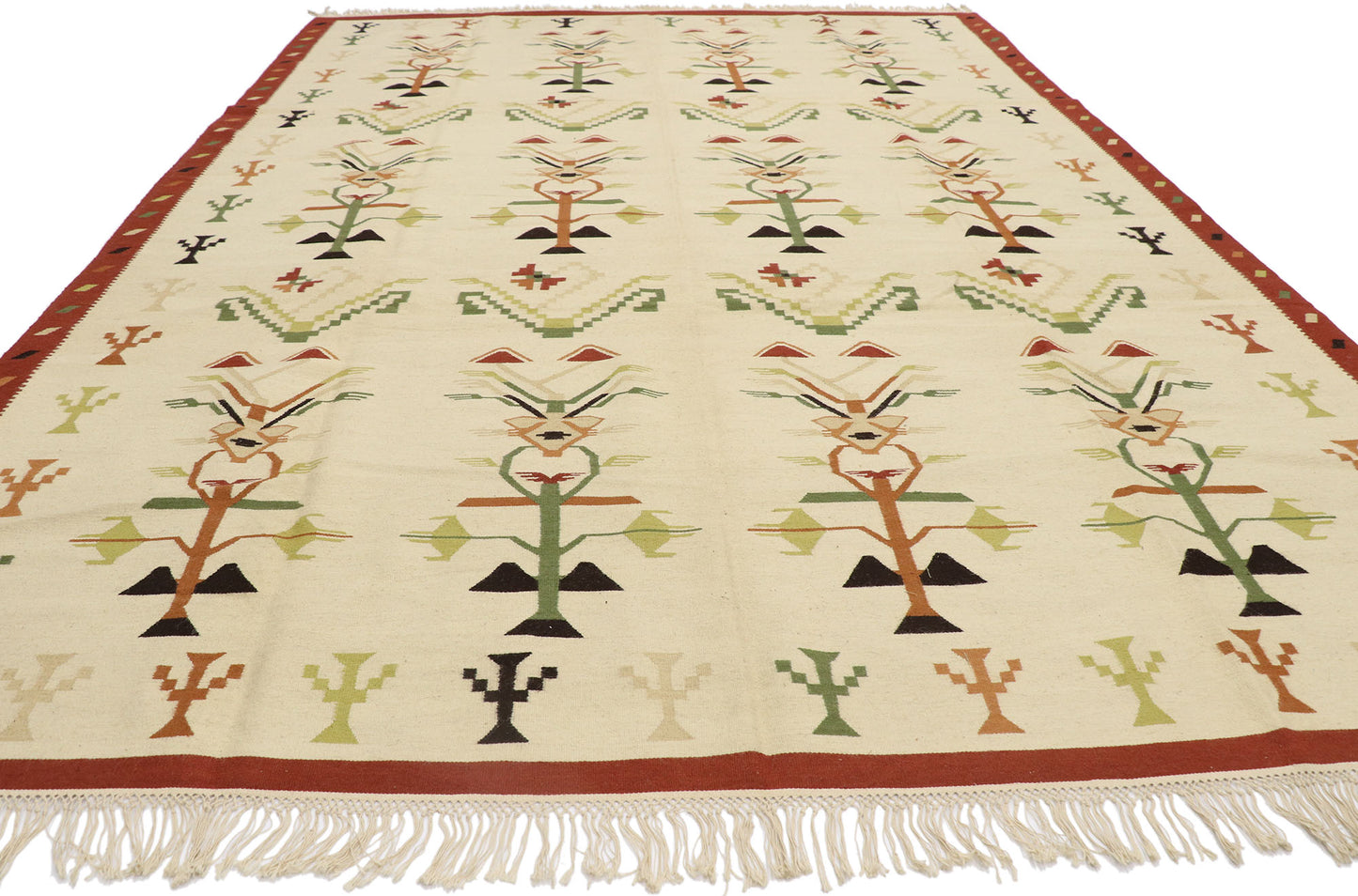 9 x 12 Vintage Oltenian Romanian Kilim Rug 78014