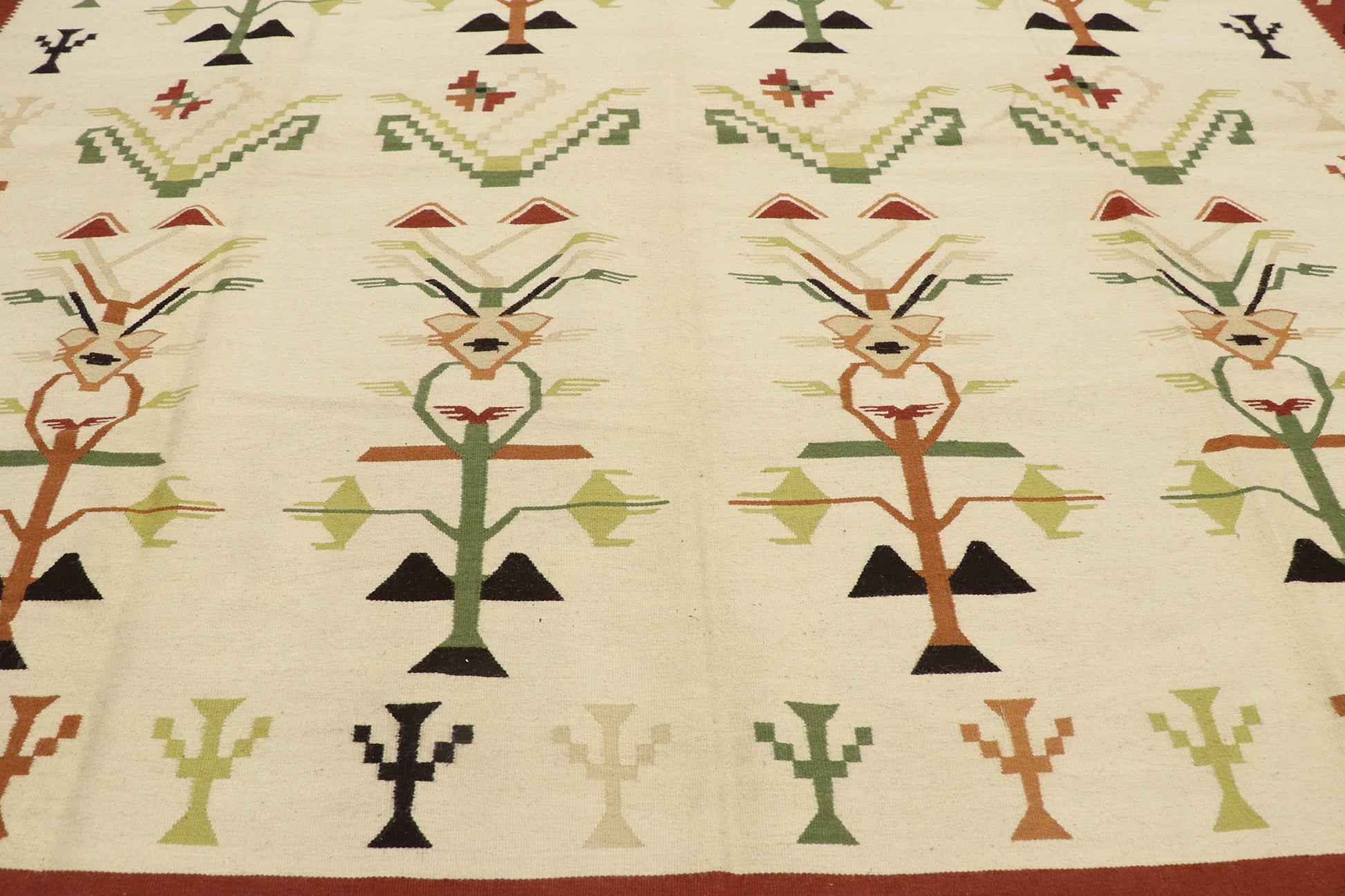 9 x 12 Vintage Oltenian Romanian Kilim Rug 78014