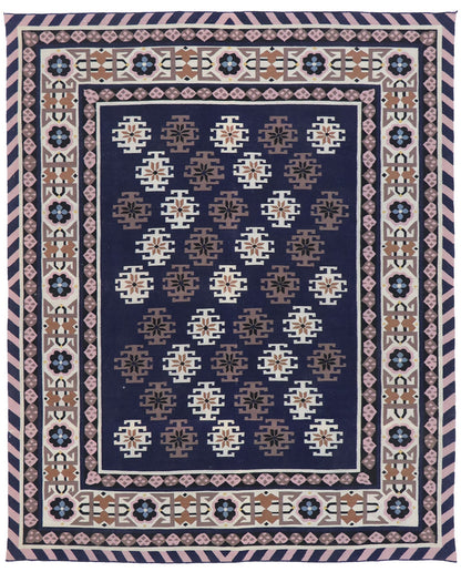 8 x 10 Vintage Romanian Kilim Rug 78021