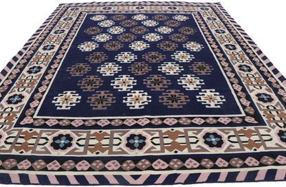 8 x 10 Vintage Romanian Kilim Rug 78021