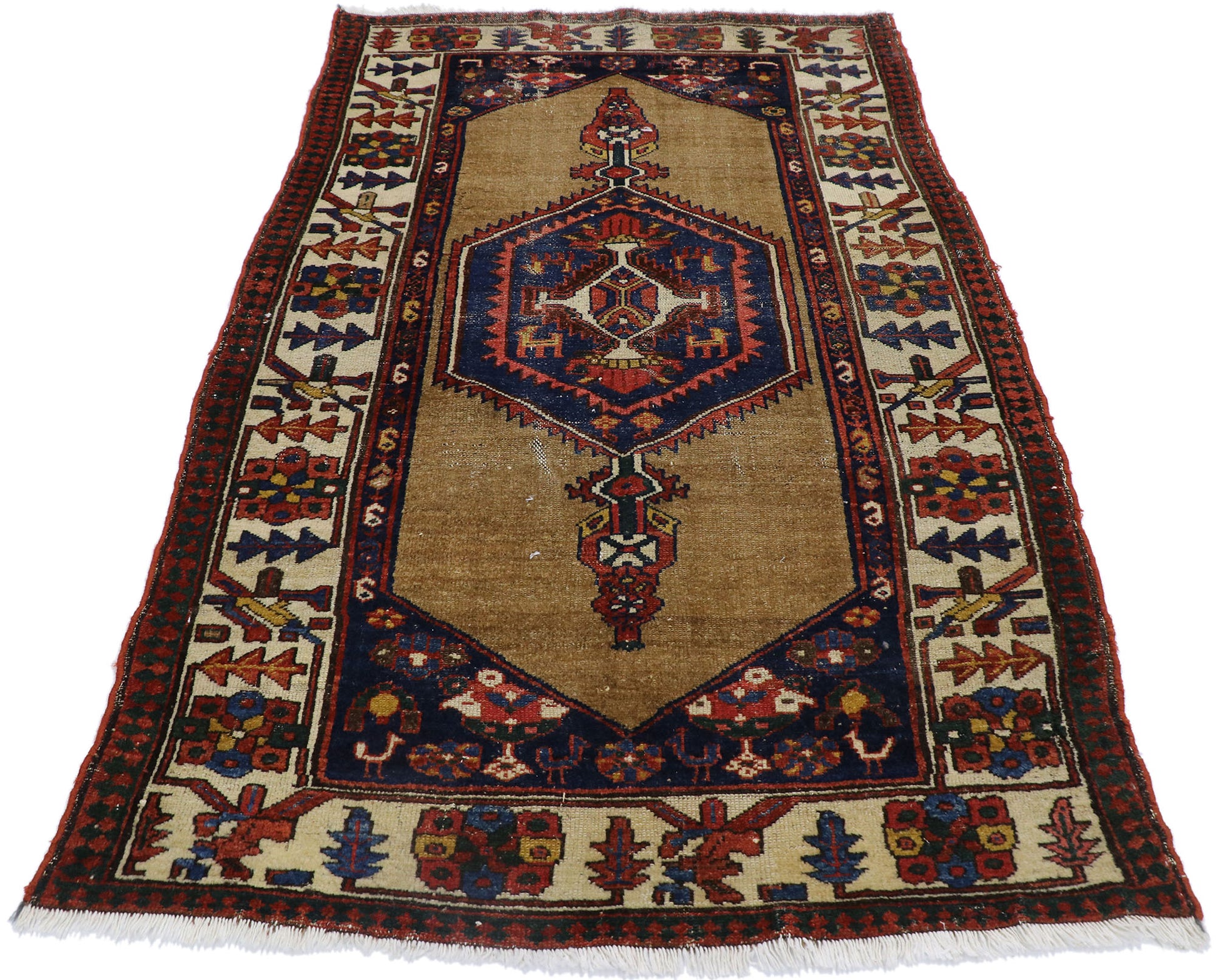 4 x 6 Antique Persian Malayer Rug 78023