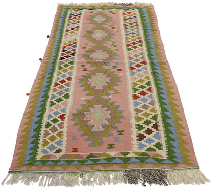 3 x 6 Vintage Persian Shiraz Kilim Rug 78024