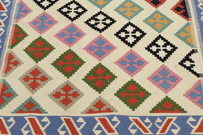 4 x 6 Vintage Persian Shiraz Kilim Rug 78028