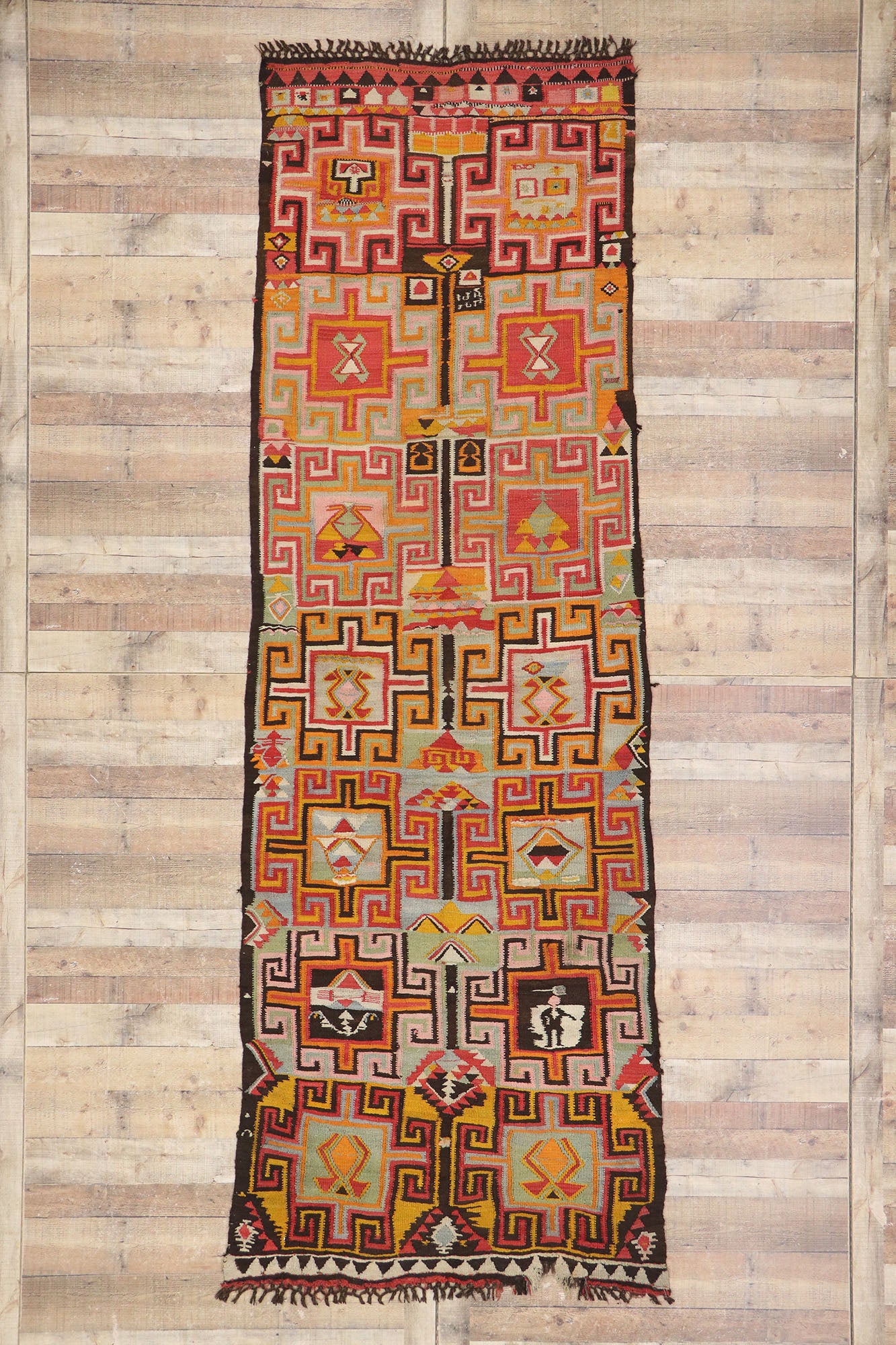 4 x 12 Vintage Turkish Kilim Rug 78030