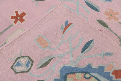 4 x 6 Vintage Romanian Floral Kilim Rug 78034