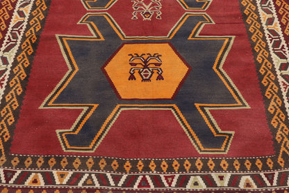 6 x 10 Vintage Persian Shiraz Kilim Rug 78036