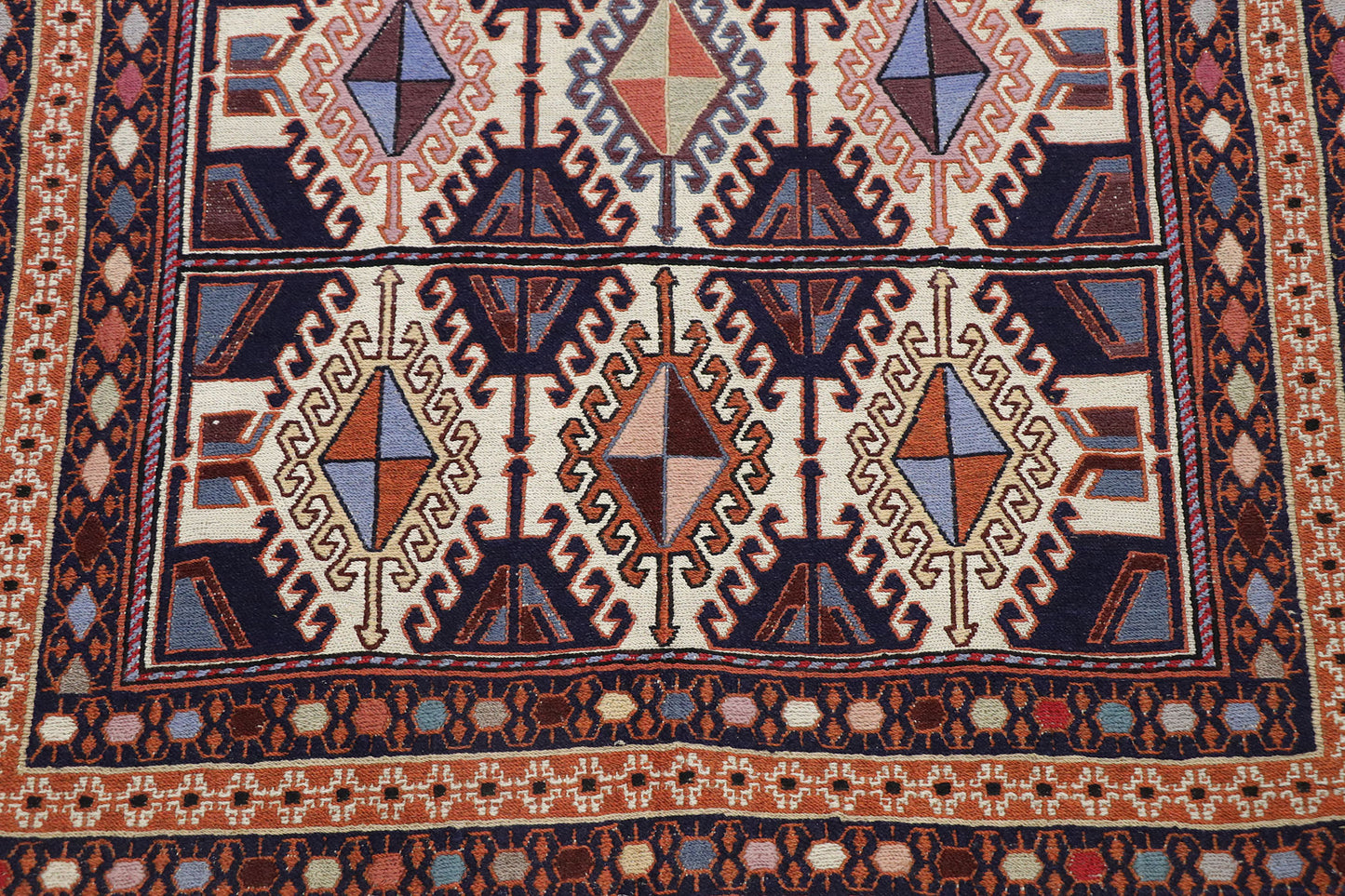3 x 3 Vintage Persian Shiraz Kilim Rug 78039