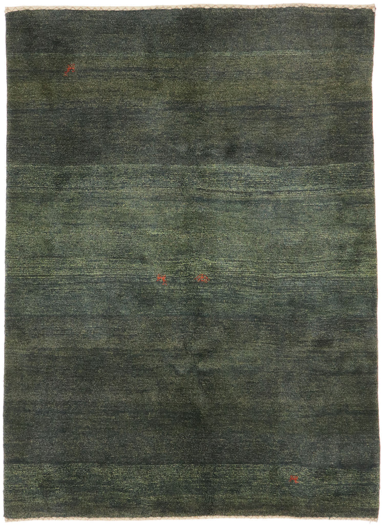 6 x 8 Vintage Persian Green Gabbeh Rug 78040
