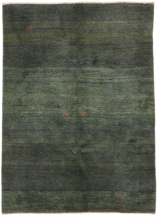 6 x 8 Vintage Persian Green Gabbeh Rug 78040