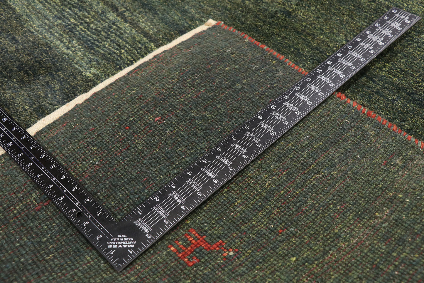 6 x 8 Vintage Persian Green Gabbeh Rug 78040