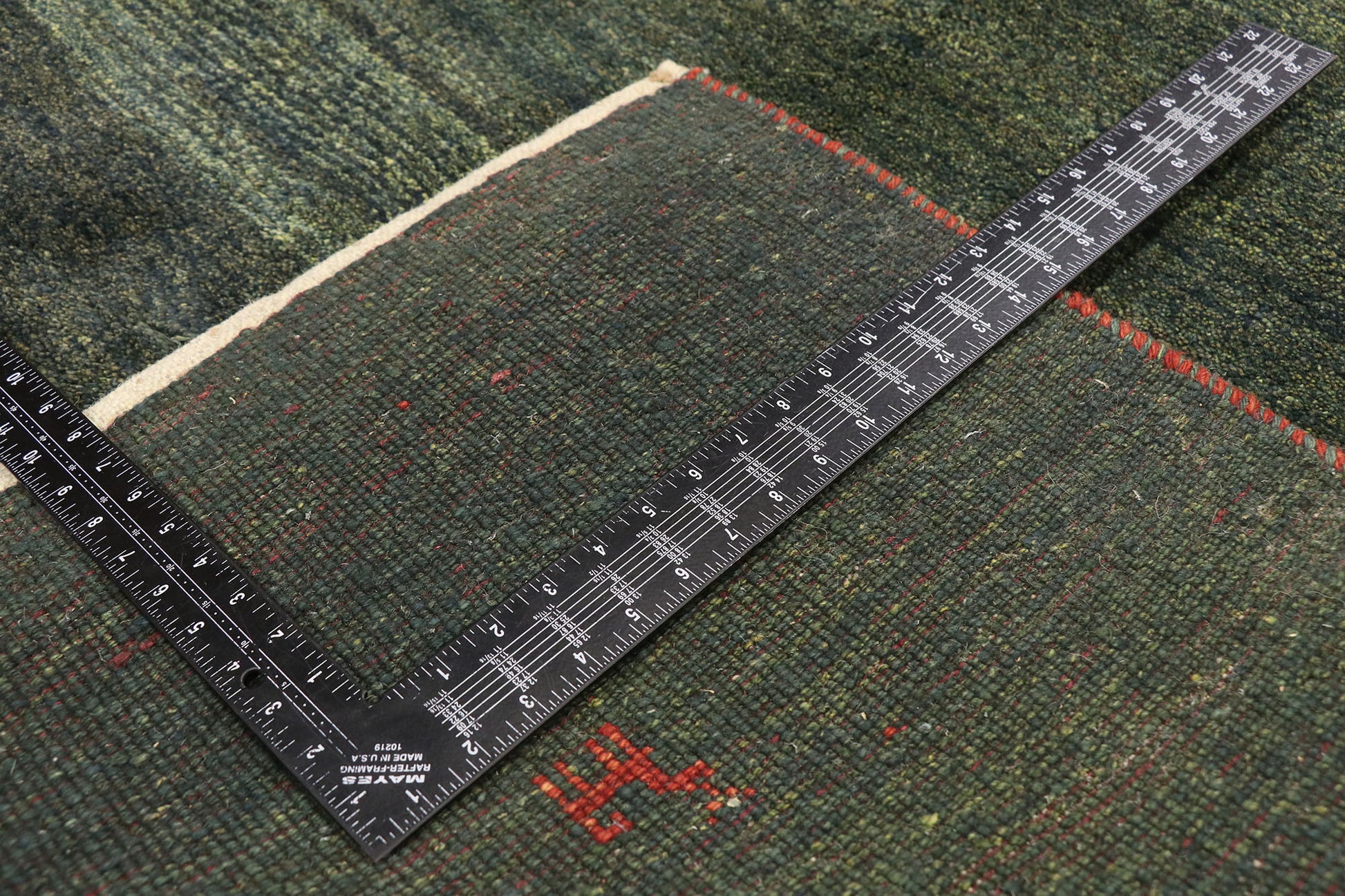 6 x 8 Vintage Persian Green Gabbeh Rug 78040