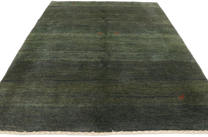 6 x 8 Vintage Persian Green Gabbeh Rug 78040