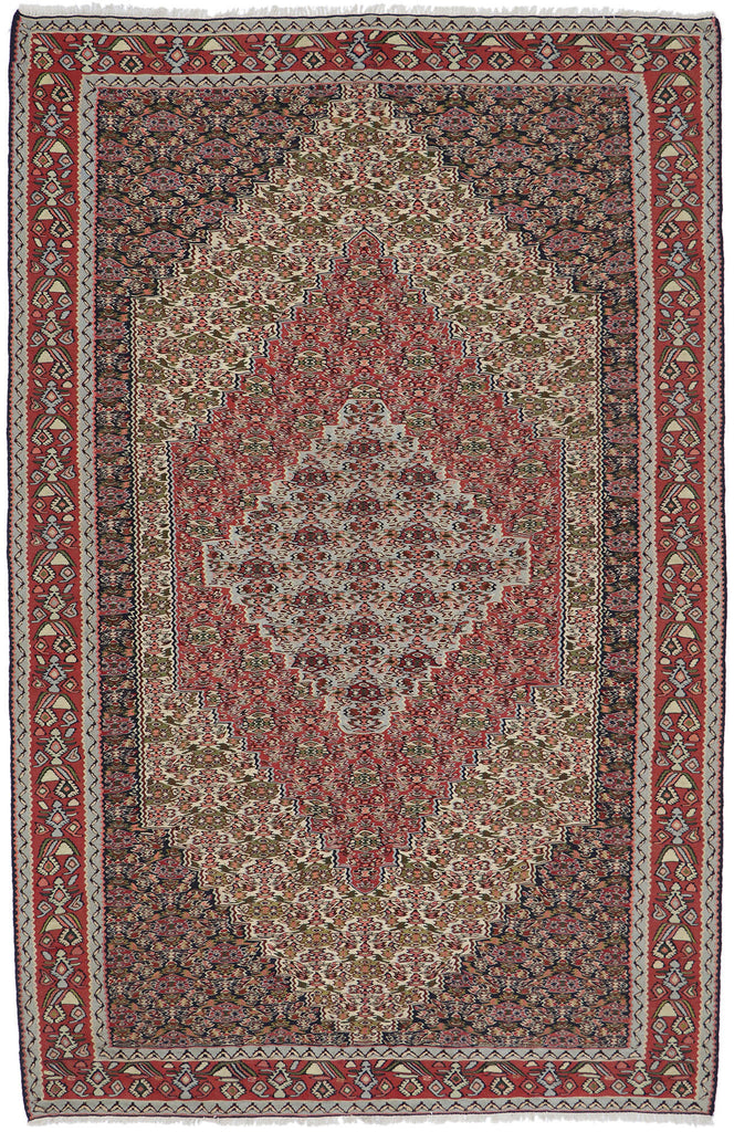 5 x 8 Vintage Persian Senneh Kilim Rug 78043