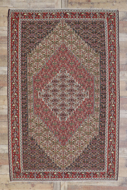 5 x 8 Vintage Persian Senneh Kilim Rug 78043