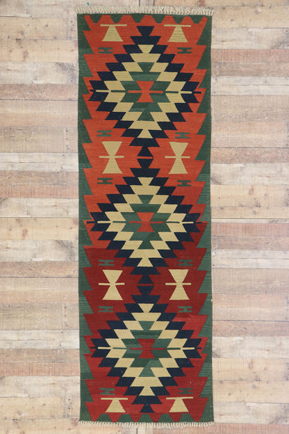 3 x 8 Vintage Persian Shiraz Kilim Runner 78044