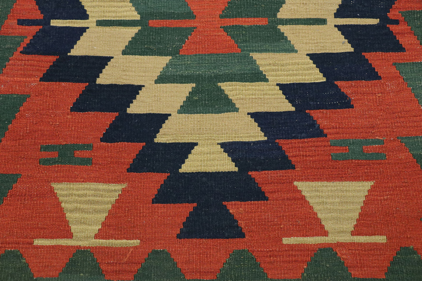3 x 8 Vintage Persian Shiraz Kilim Runner 78044