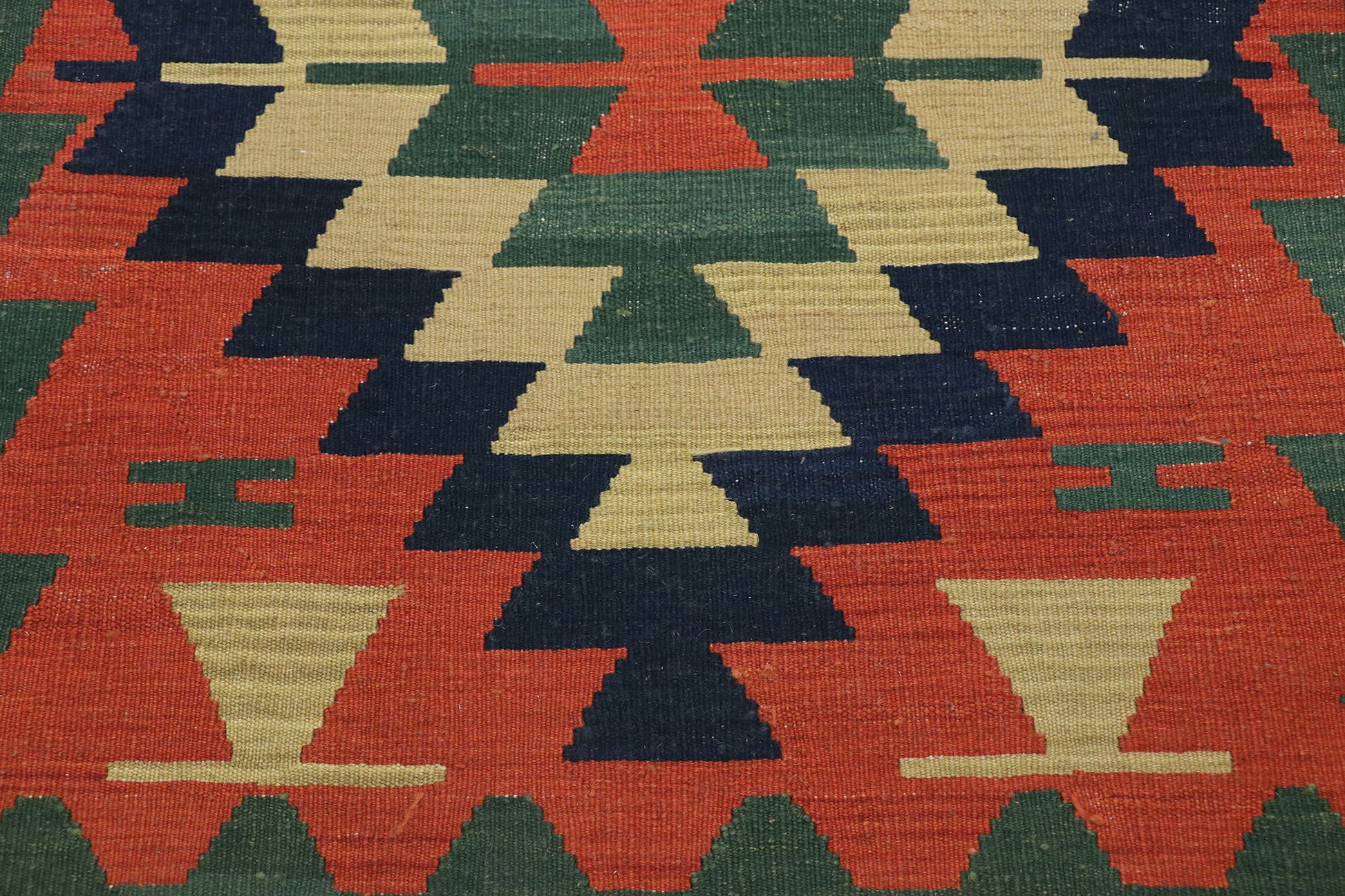 3 x 8 Vintage Persian Shiraz Kilim Runner 78044
