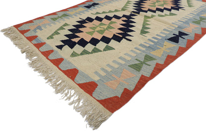 4 x 6 Vintage Persian Shiraz Kilim Rug 78046