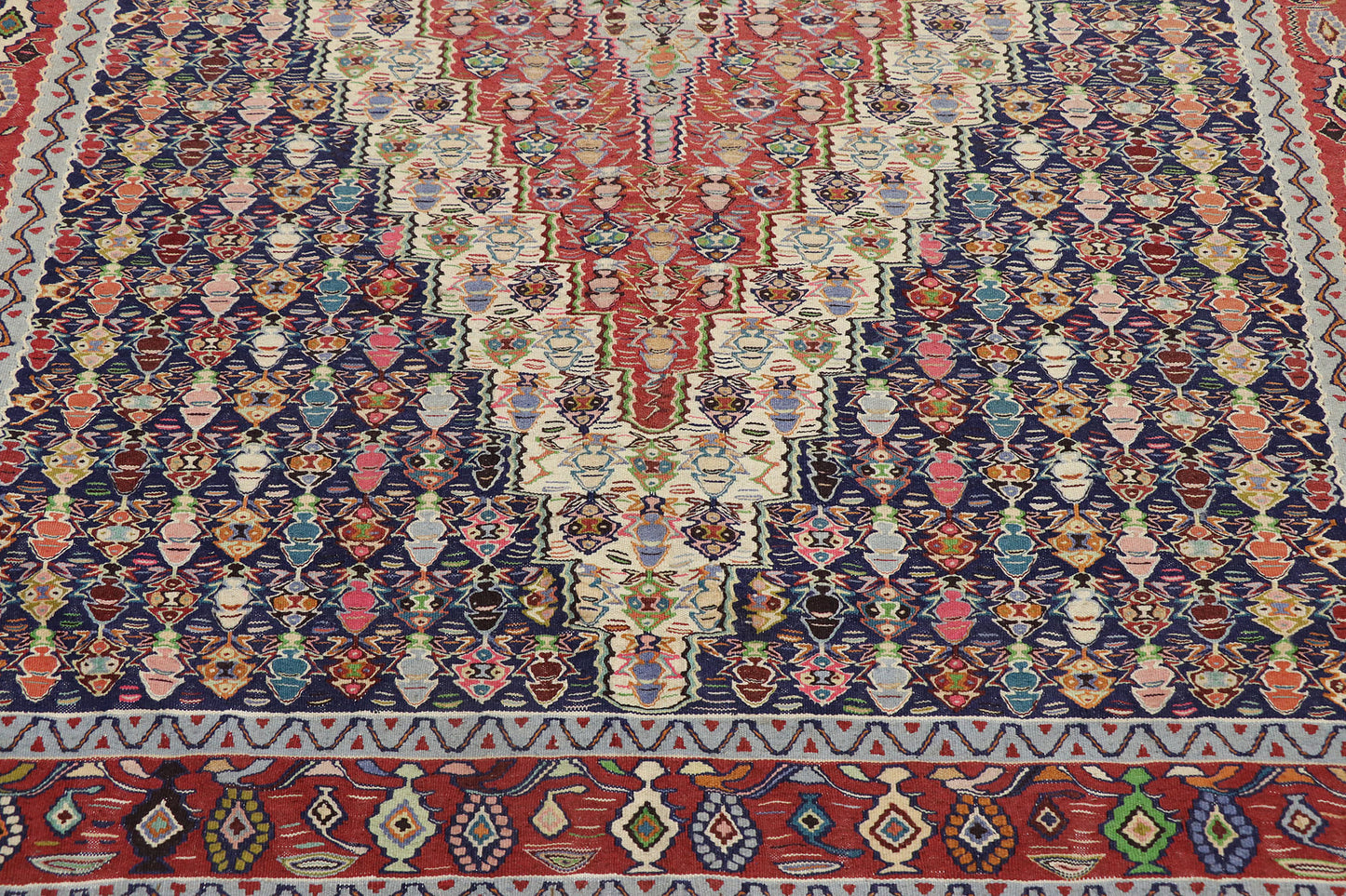 5 x 8 Vintage Persian Senneh Kilim Rug 78052