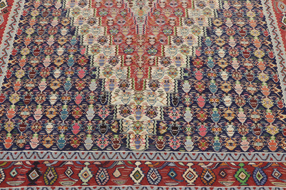 5 x 8 Vintage Persian Senneh Kilim Rug 78052