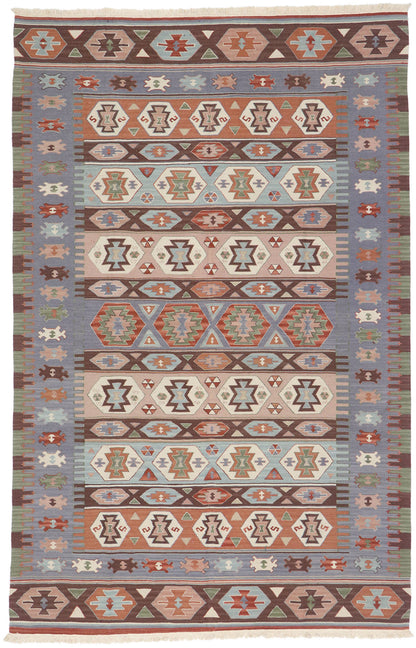 6 x 9 Vintage Persian Shiraz Kilim Rug 78054