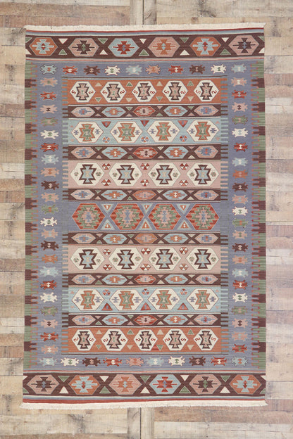 6 x 9 Vintage Persian Shiraz Kilim Rug 78054