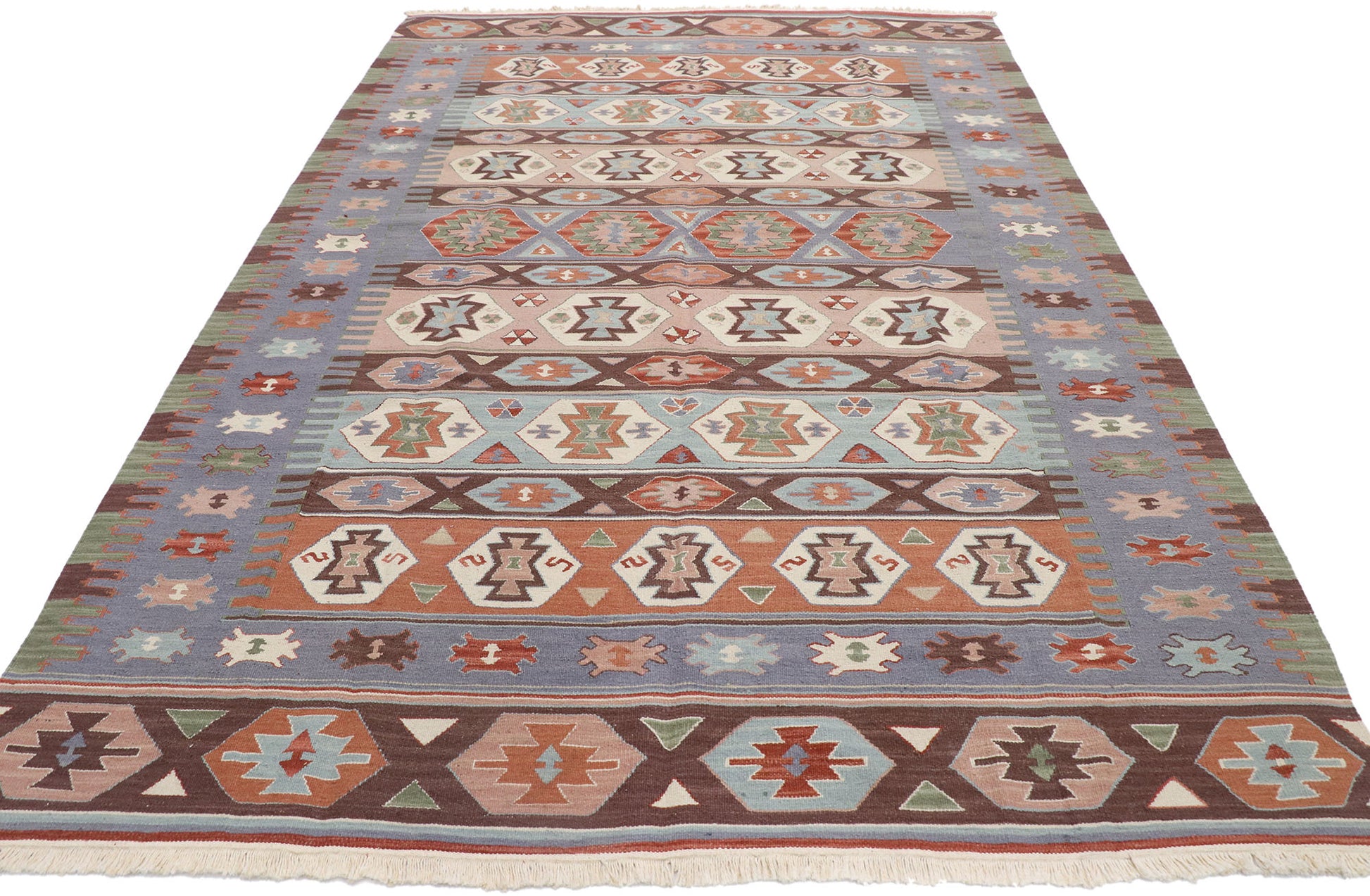 6 x 9 Vintage Persian Shiraz Kilim Rug 78054