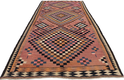 5 x 11 Vintage Persian Shiraz Kilim Rug 78056