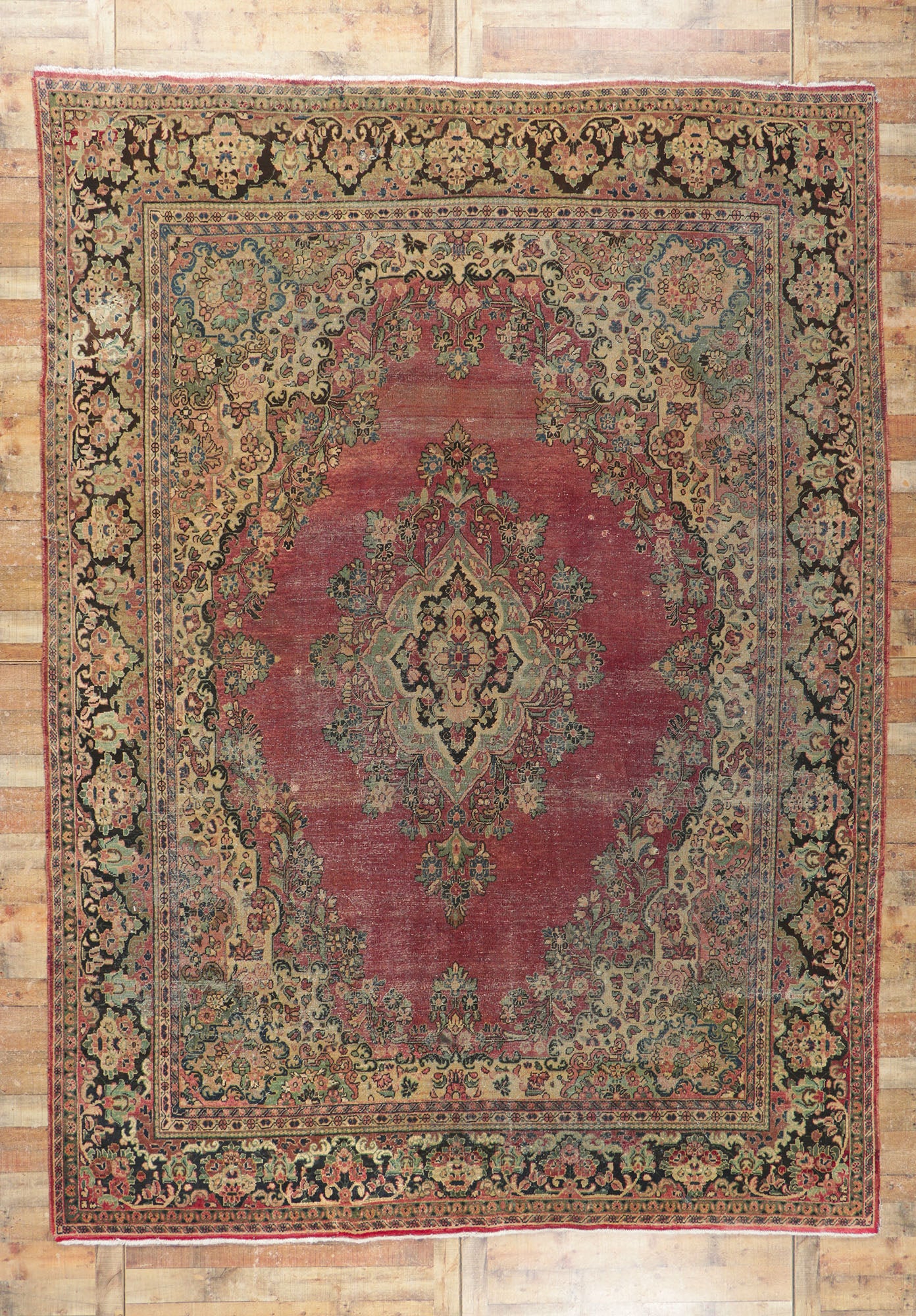10 x 14 Antique Persian Mahal Rug 78063