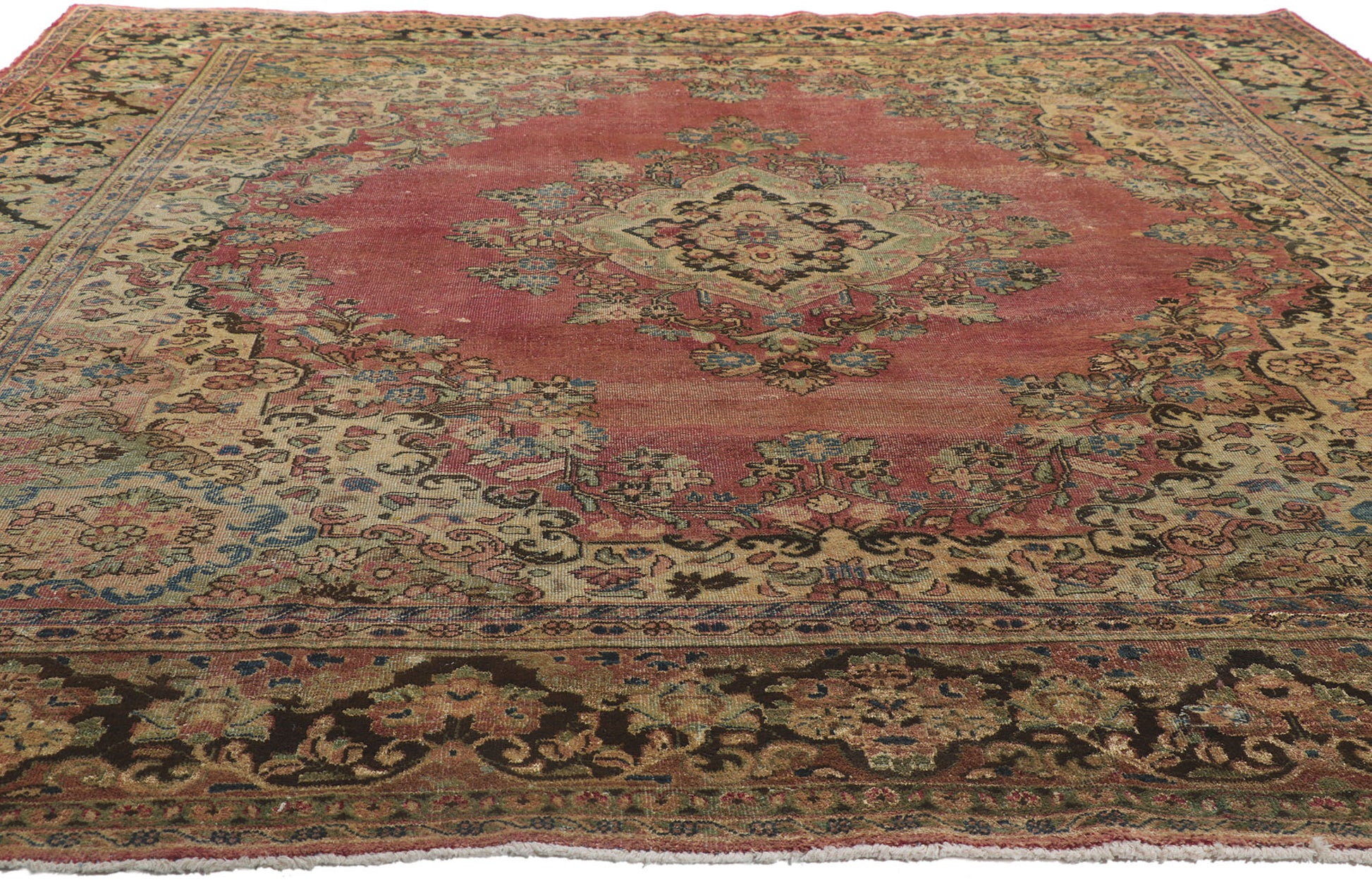 10 x 14 Antique Persian Mahal Rug 78063
