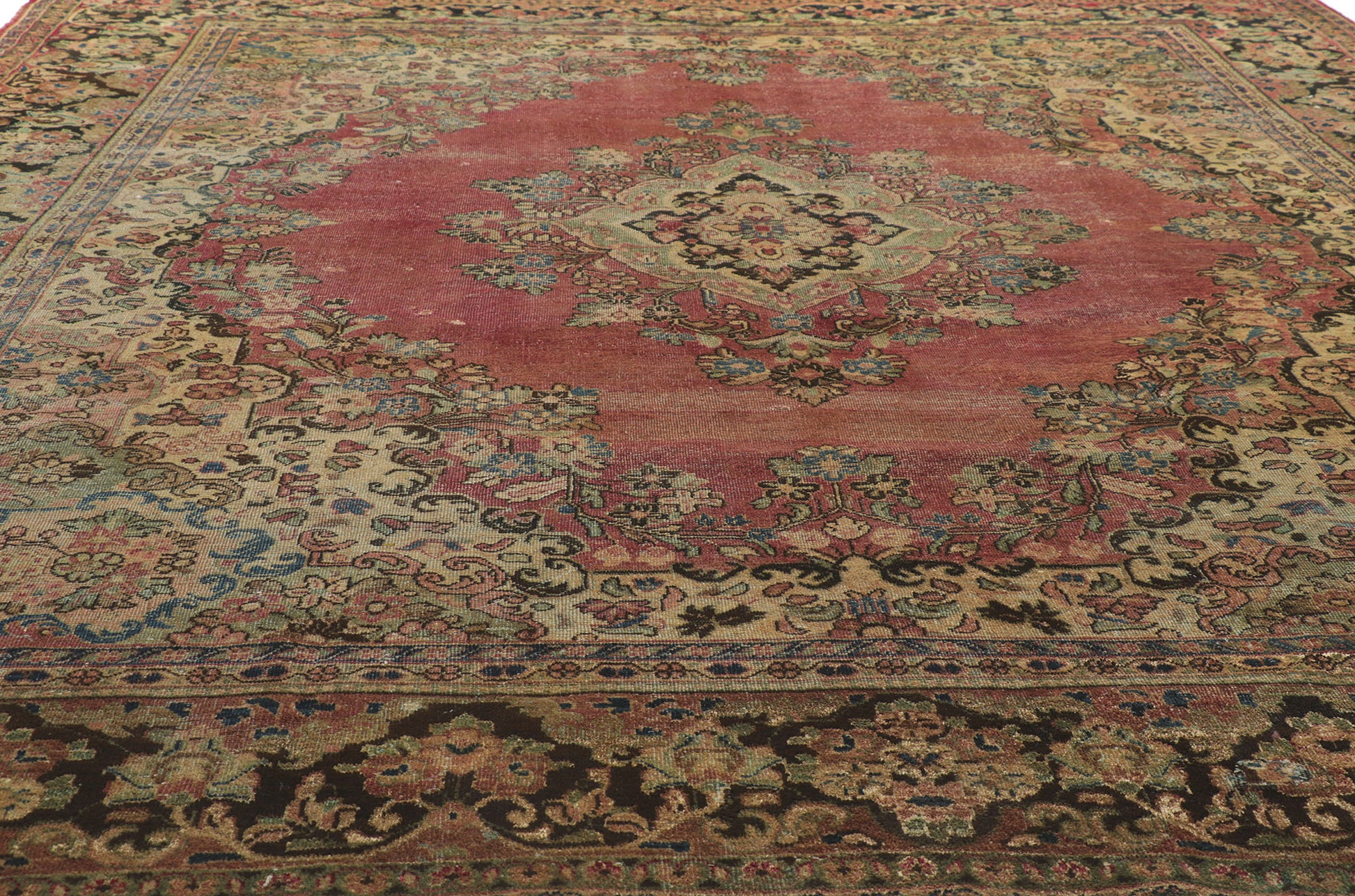 10 x 14 Antique Persian Mahal Rug 78063